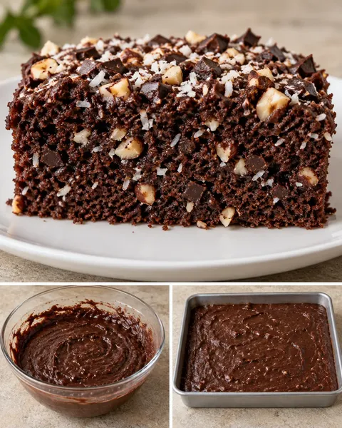 Cacaocake — pure chocolade, hazelnoten, kokos