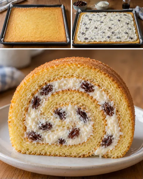 Biscuitrol — rozijnen, vanille, kokos