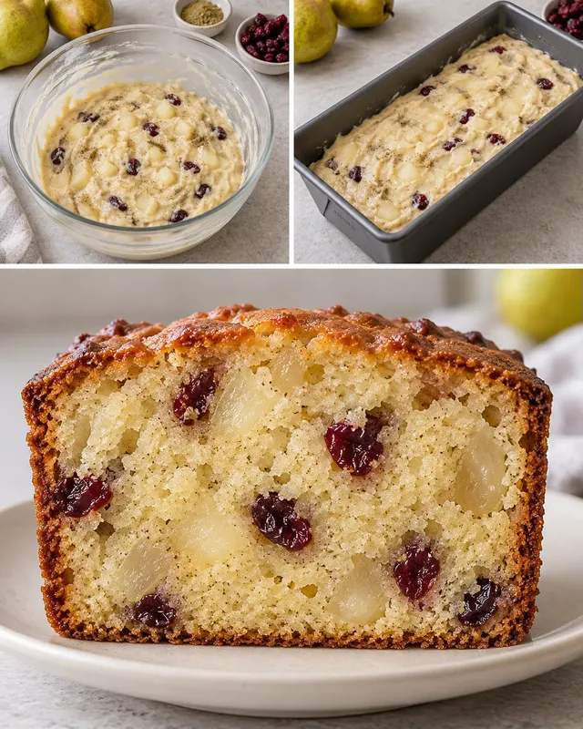 Botercake — peer, kardemom, cranberry’s