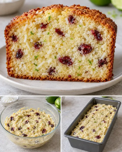 Botercake — kokos, limoen, cranberry’s