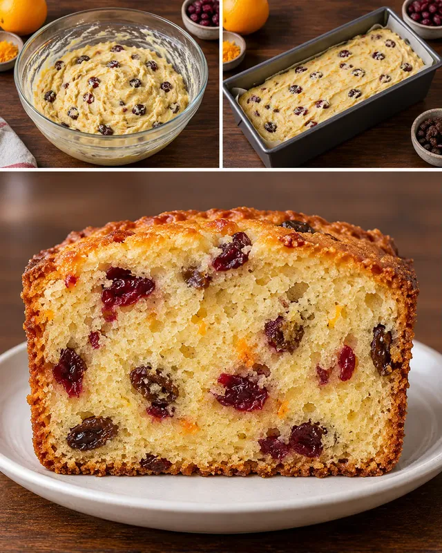 Botercake — cranberry’s, sinaasappel, rozijnen