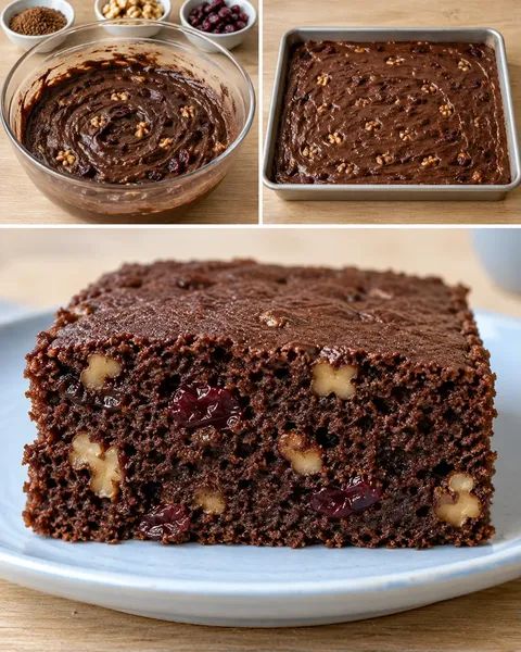 Cacaocake — koffie, walnoten, cranberry’s