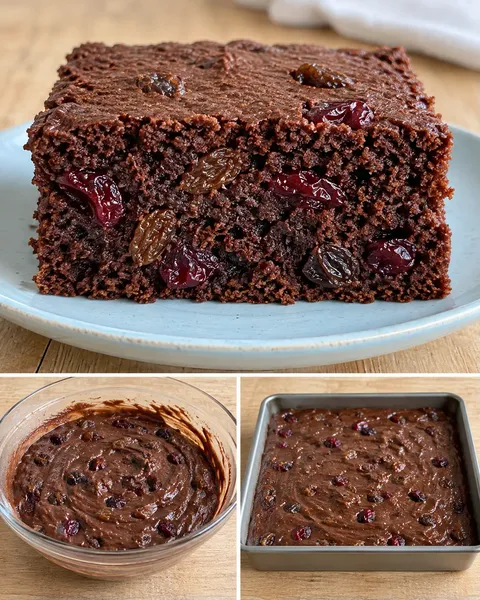 Cacaocake — rozijnen, vanille, cranberry’s
