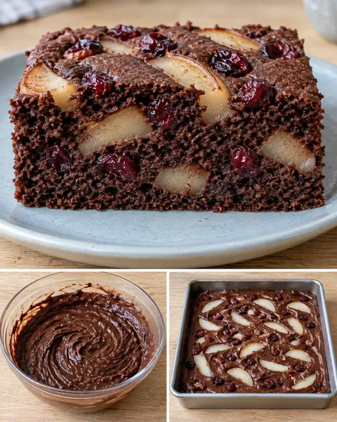 Cacaocake — peer, kardemom, cranberry’s