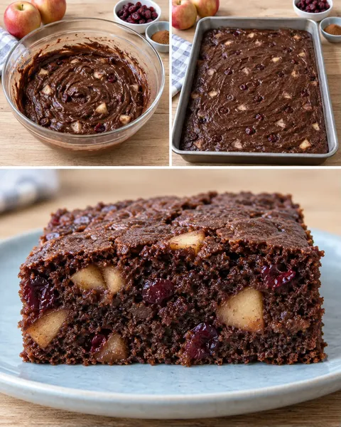 Cacaocake — appel, kaneel, cranberry’s