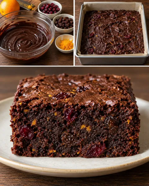 Brownie — cranberry’s, sinaasappel, rozijnen