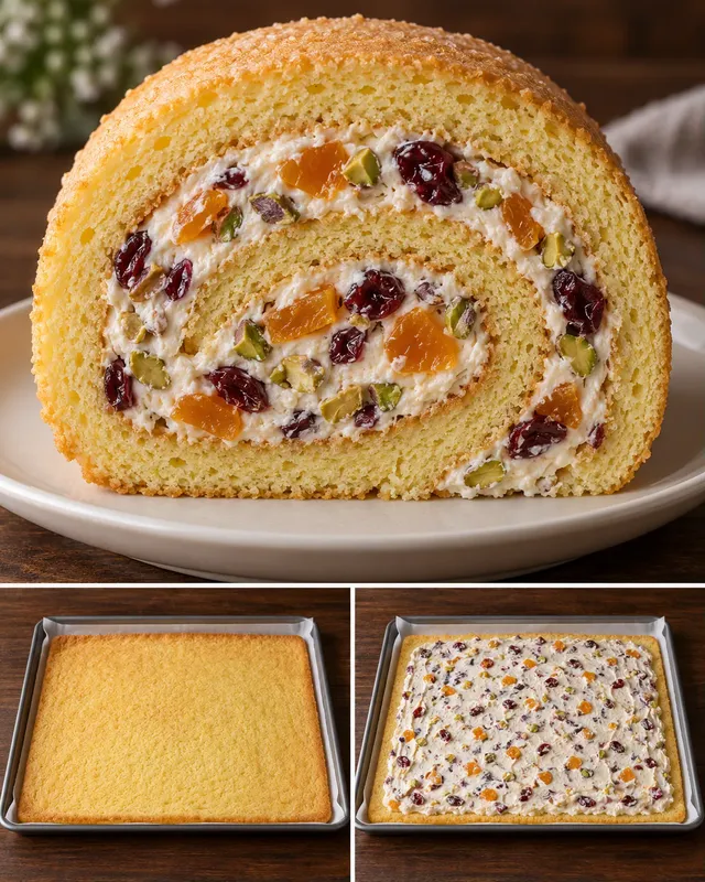 Biscuitrol — gedroogde abrikozen, pistachenoten, cranberry’s