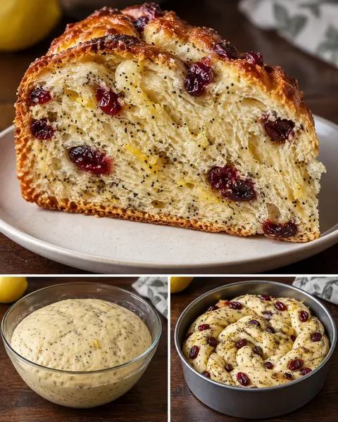 Zoete gistcake — citroen, maanzaad, cranberry’s