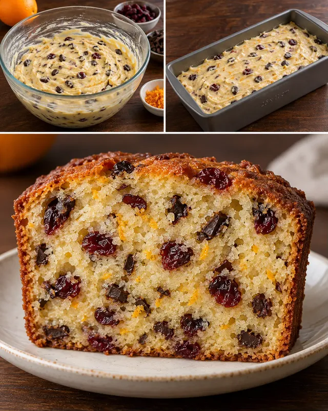Botercake — cranberry’s, sinaasappel, pure chocolade