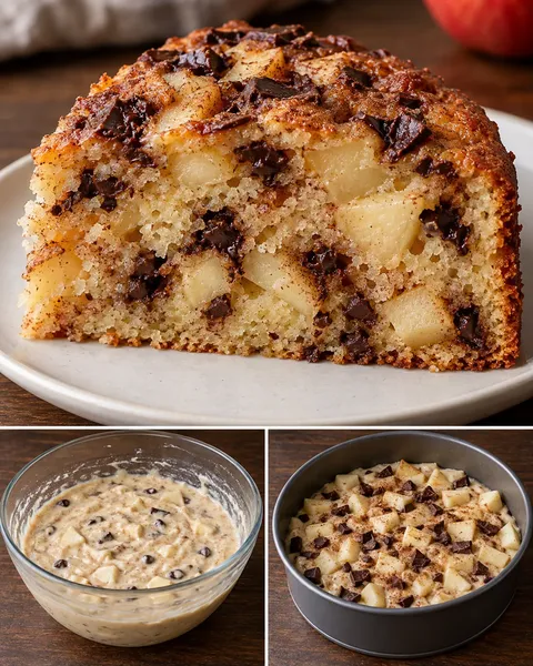 Yoghurtcake — appel, kaneel, pure chocolade