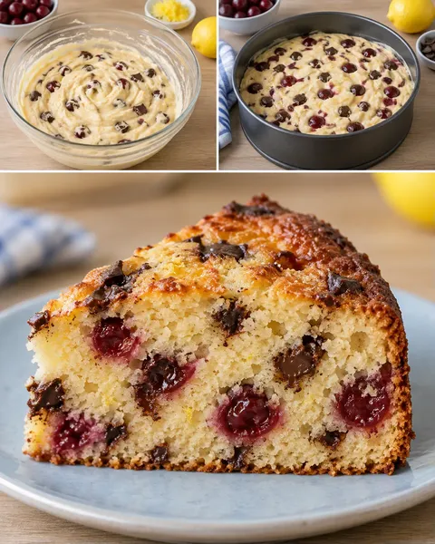 Yoghurtcake — zure kersen, citroen, pure chocolade