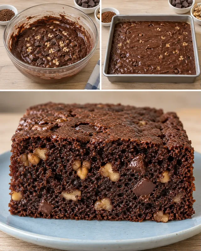 Cacaocake — koffie, walnoten, pure chocolade