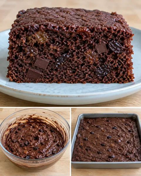 Cacaocake — rozijnen, vanille, pure chocolade