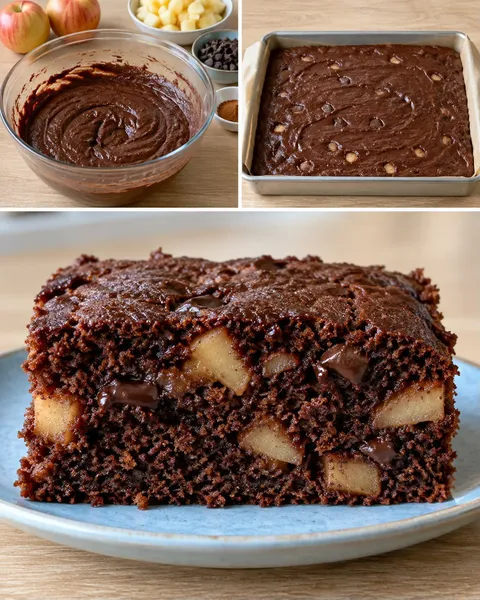 Cacaocake — appel, kaneel, pure chocolade