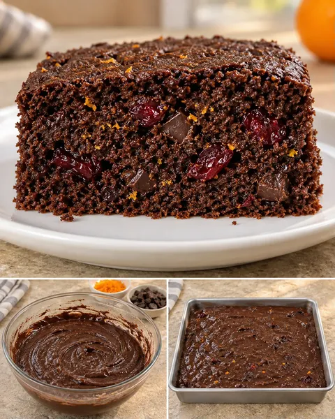 Cacaocake — cranberry’s, sinaasappel, pure chocolade