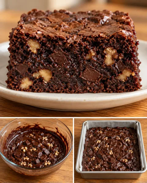 Brownie — koffie, walnoten, pure chocolade