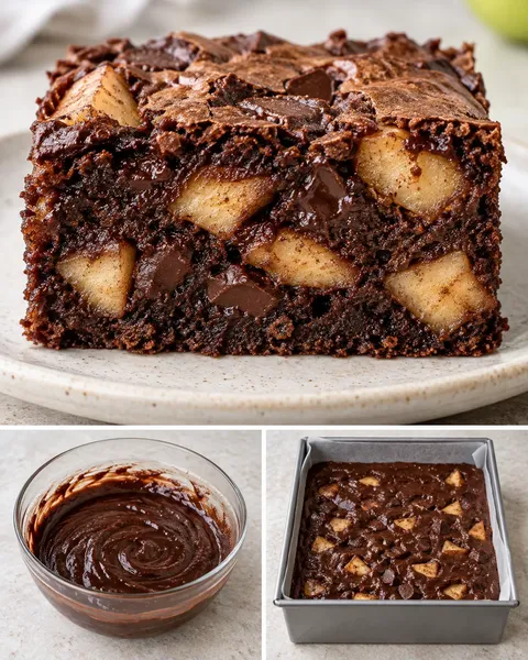 Brownie — appel, kaneel, pure chocolade