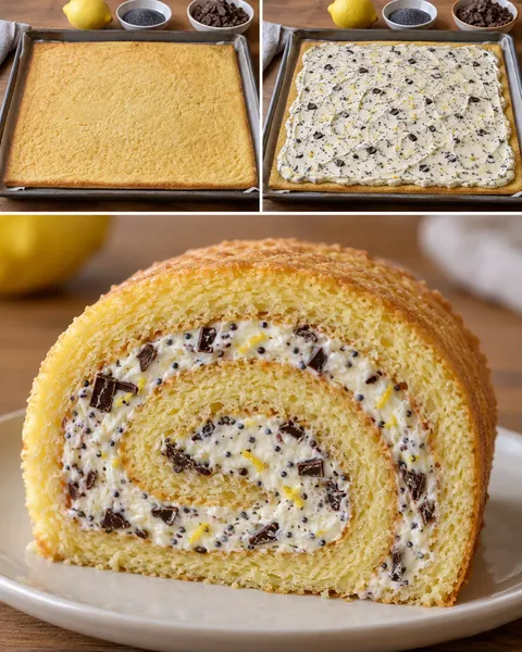 Biscuitrol — citroen, maanzaad, pure chocolade