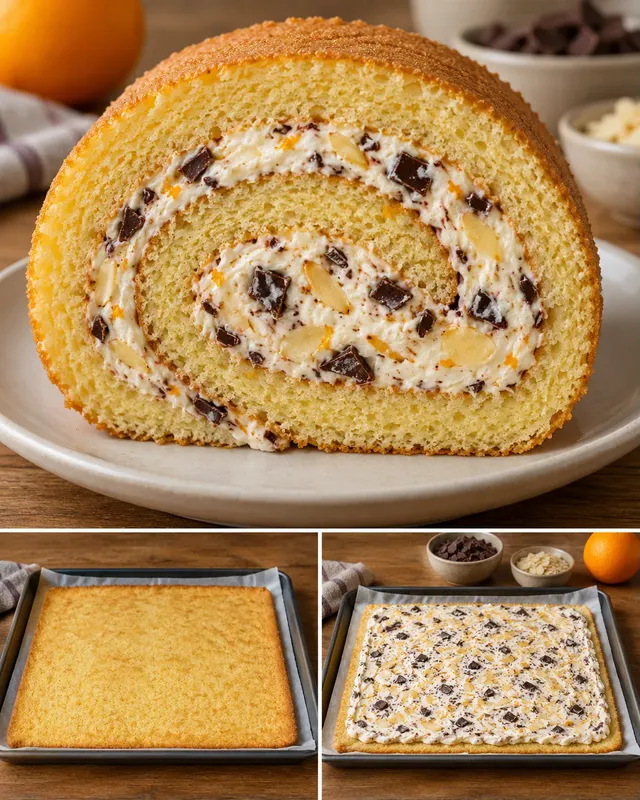 Biscuitrol — sinaasappel, amandelen, pure chocolade